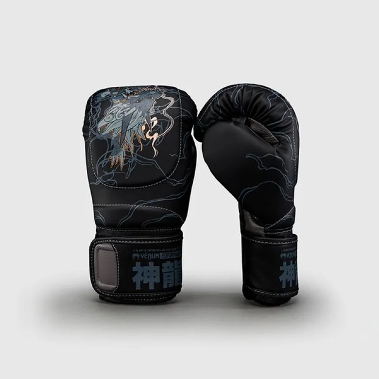 Venum Thunder Dragon Boxing Gloves Black/Grey/Copper