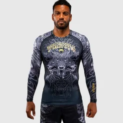 Venum Wolf Atak Long Sleeve Rashguard Black/Grey