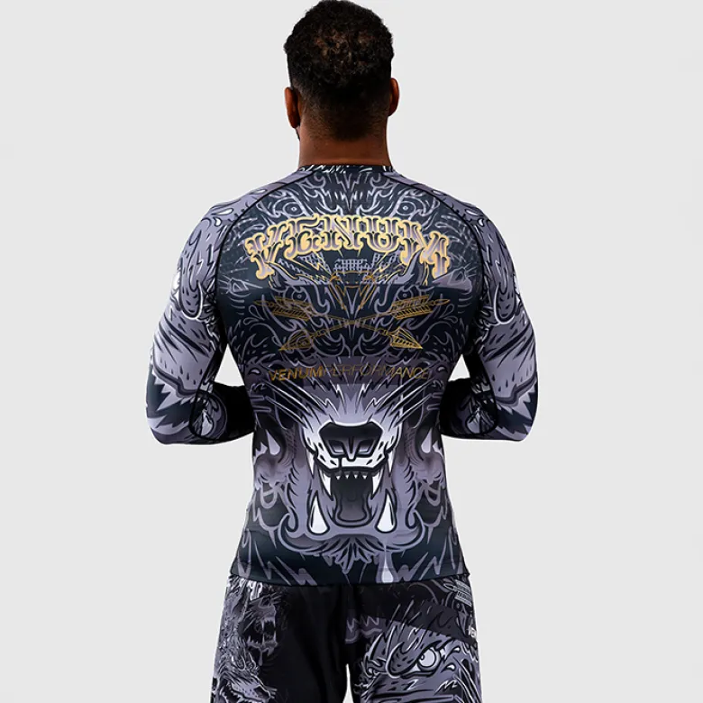 Venum Wolf Atak Long Sleeve Rashguard Black/Grey