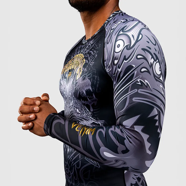 Venum Wolf Atak Long Sleeve Rashguard Black/Grey