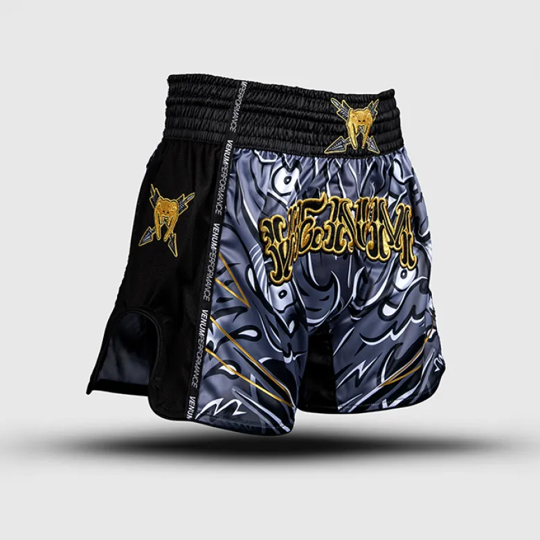 Venum Wolf Atak Muay Thai Shorts Black/Grey