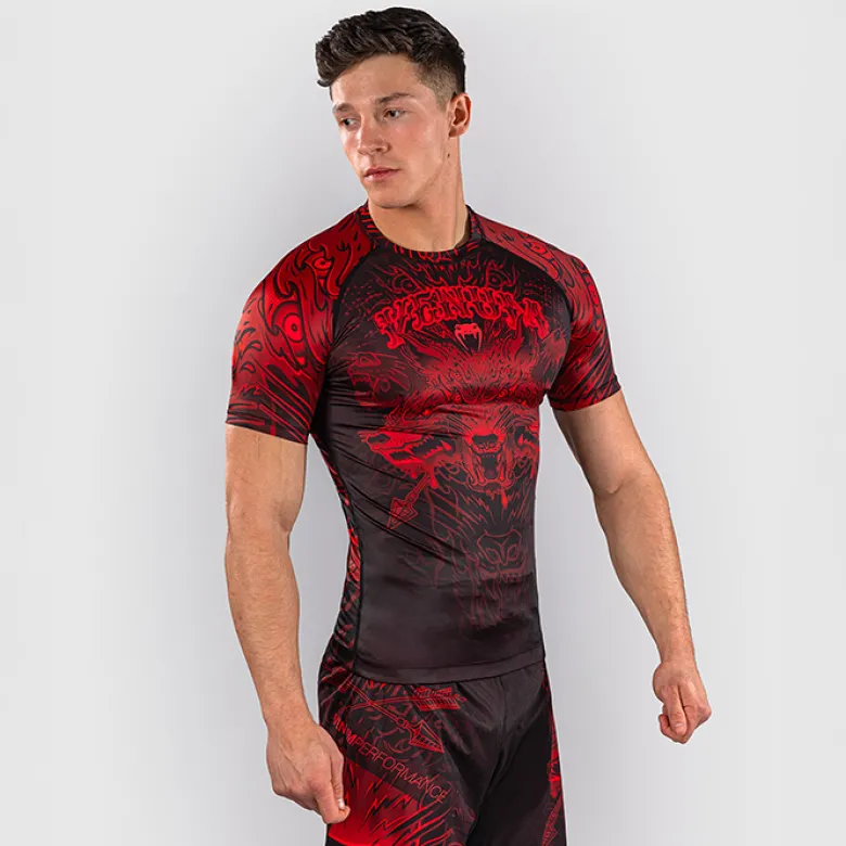 Venum Wolf Atak Short Sleeves Rashguards Black/Red
