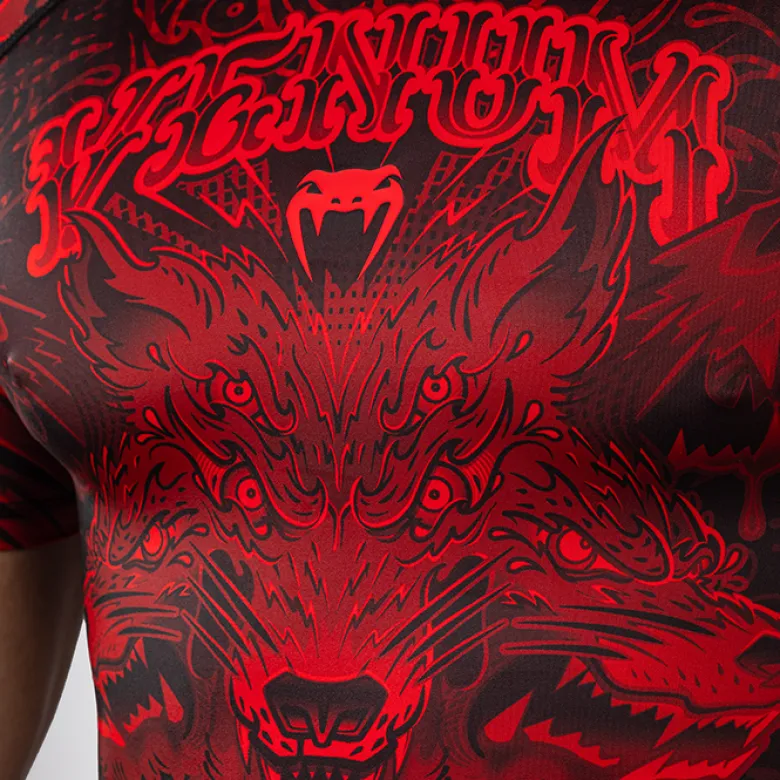 Venum Wolf Atak Short Sleeves Rashguards Black/Red
