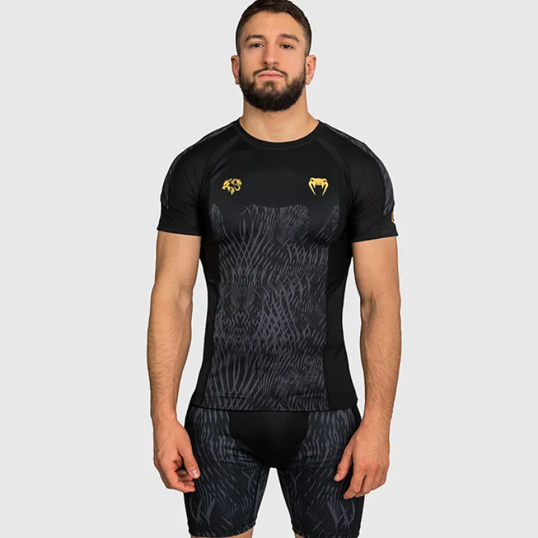 Venum X CHIMAEV Wild Borz Rashguards Short Sleeves Black/Grey