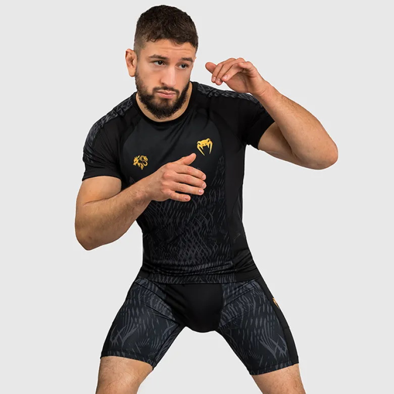 Venum X CHIMAEV Wild Borz Rashguards Short Sleeves Black/Grey