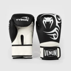 Venum X Mike Tyson Pro Boxing Gloves with velcro Black/White