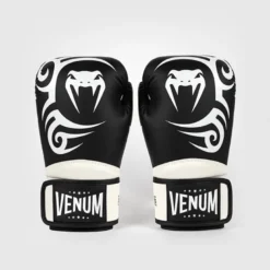 Venum X Mike Tyson Pro Boxing Gloves with velcro Black/White