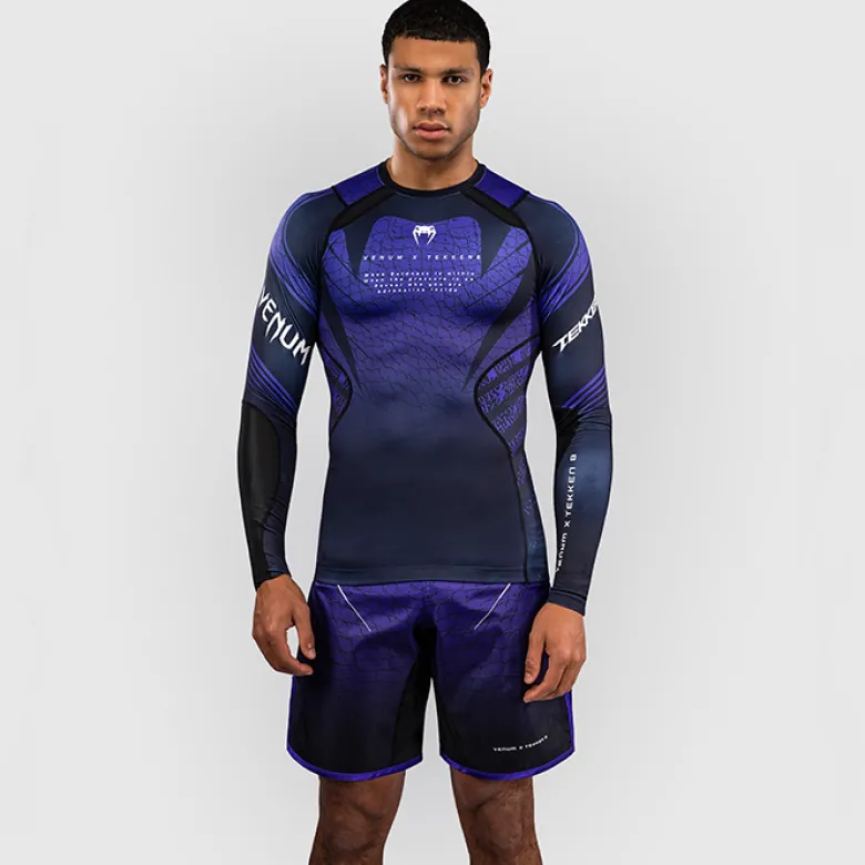 Venum x TEKKEN 8 Long Sleeve Rashguard Kazuya Black/Purple