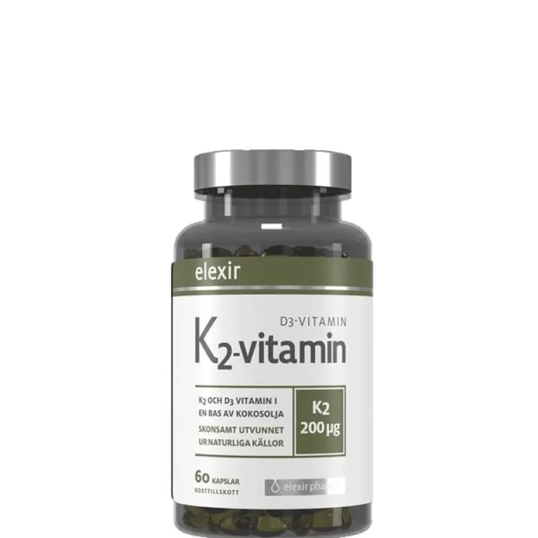 Vitamin K2+D3 200 mcg 60 kapslar