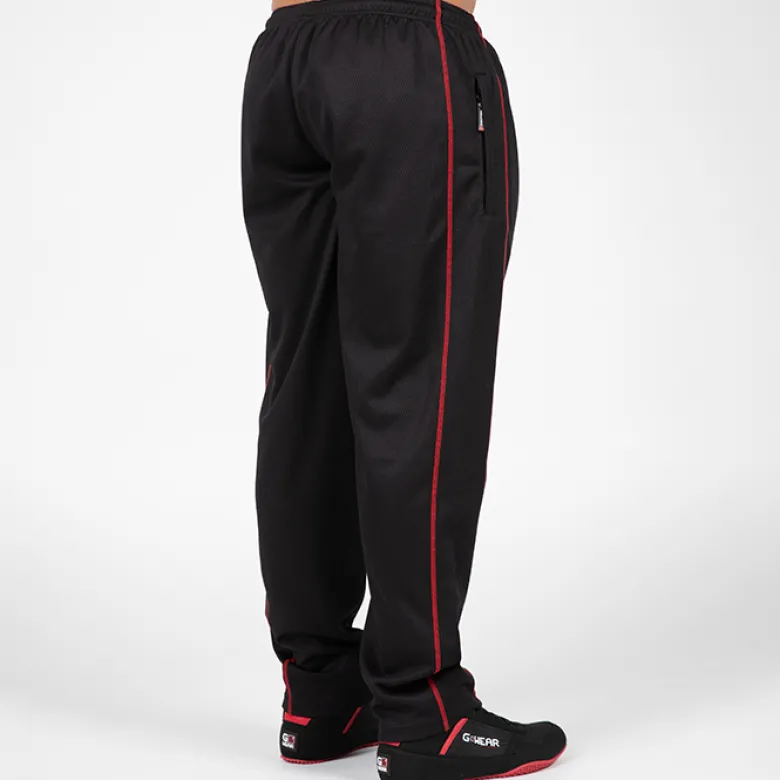 Wallace Mesh Pants, Black/Red