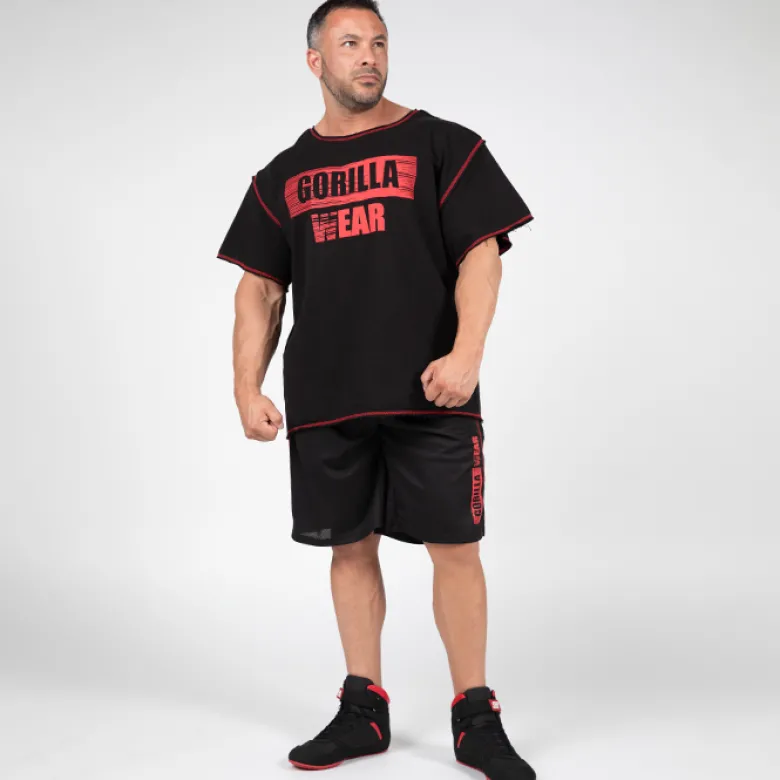 Wallace Workout Top, Black/Red