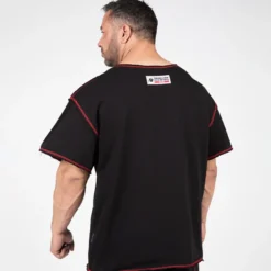 Wallace Workout Top, Black/Red