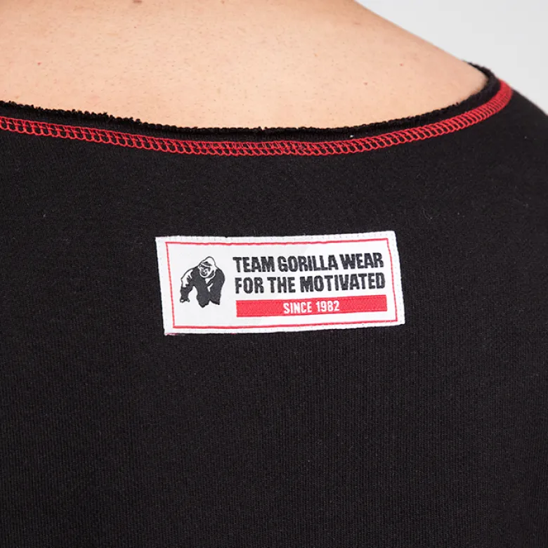 Wallace Workout Top, Black/Red