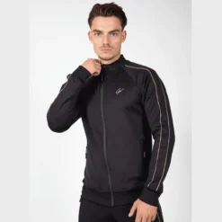 Wenden Track Jacket, Black/Gold