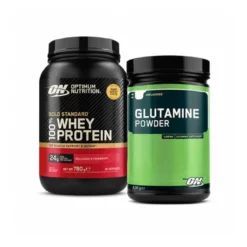 100% Whey Gold Standard Vassleprotein 700 g + Glutamine Pulver 630 g
