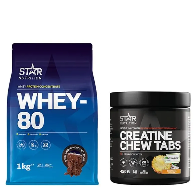Whey-80 1 kg + Creatine Chew Tabs