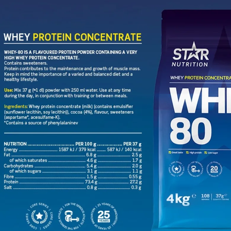 Whey-80, 4kg, Double Rich Chocolate