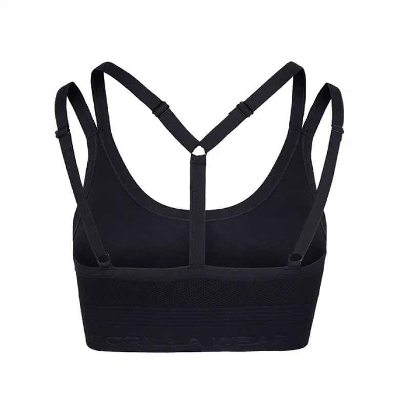 Whitney Seamless Sports Bra, Black