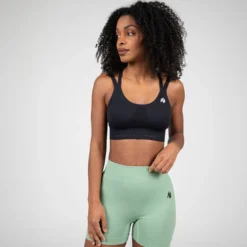 Whitney Seamless Sports Bra, Black