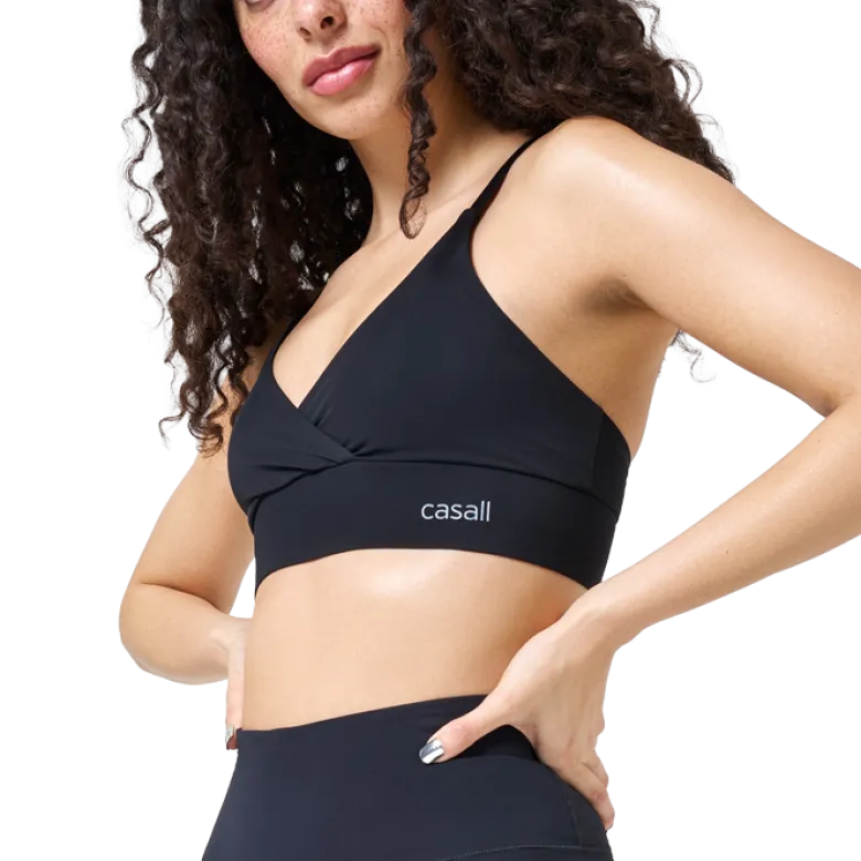 Wrap Sports Bra, Black