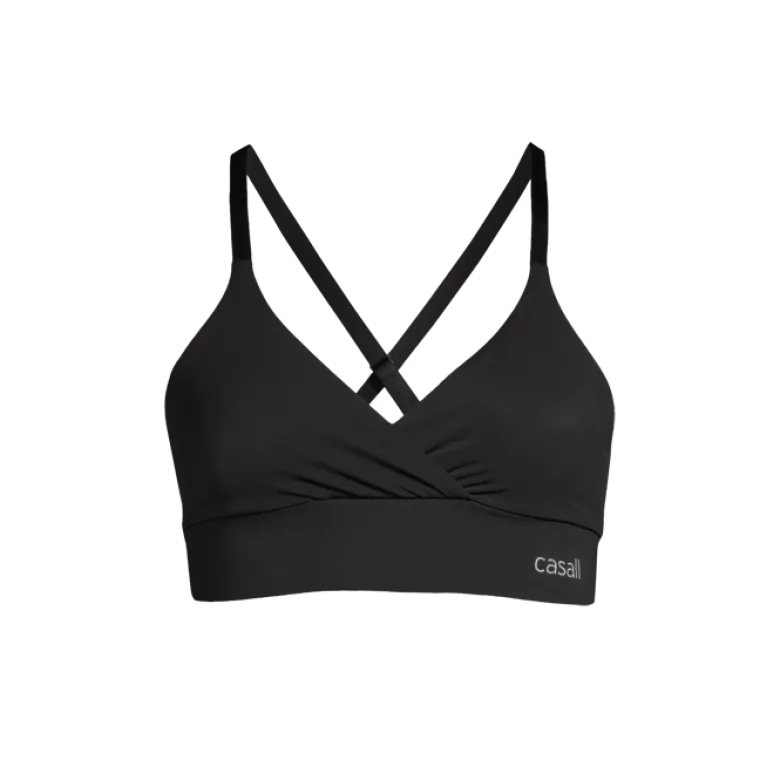Wrap Sports Bra, Black