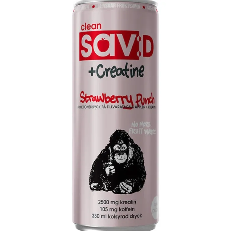 12 x Clean sav:D + Creatine 330 ml Strawberry Punch