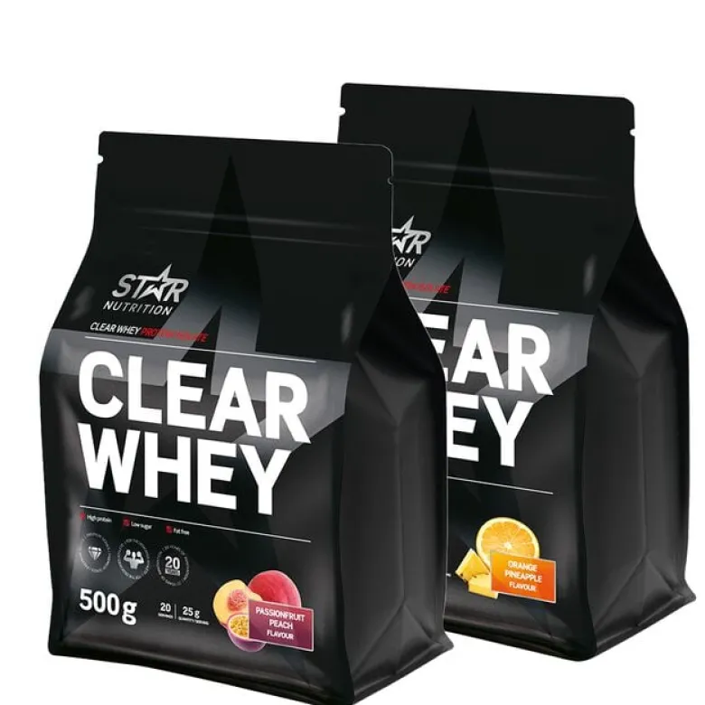 2 x clear Whey Vassleprotein 500 g