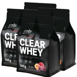 4 x Clear Whey Vassleprotein 500 g