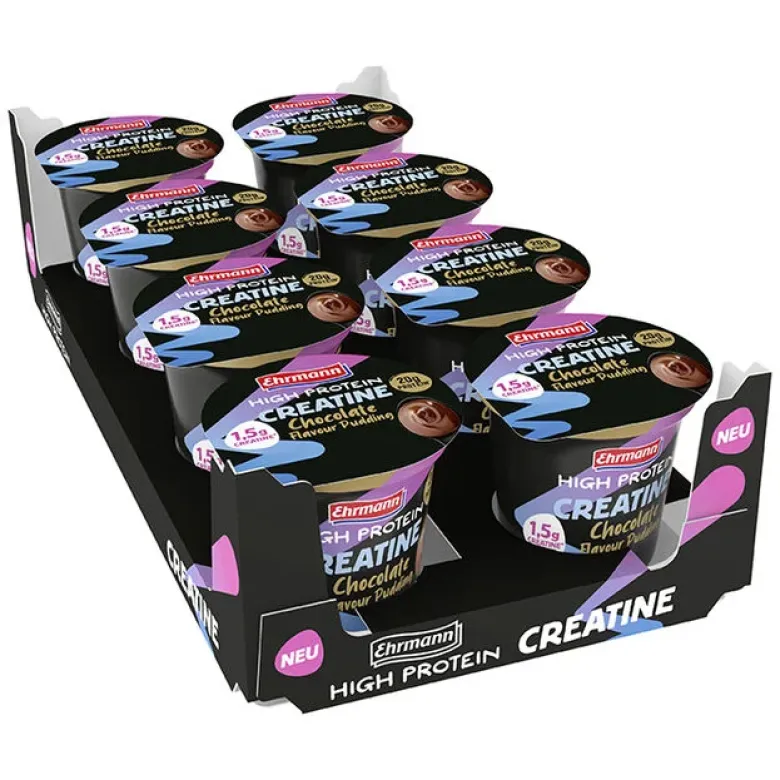 8 x Ehrmann High Protein Creatine Pudding 230 g Chocolate