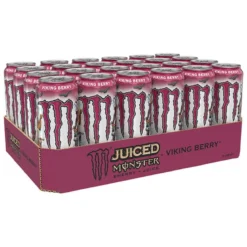 24 x Monster Energy, 50 cl, Juiced Viking Berry 2 kr pant