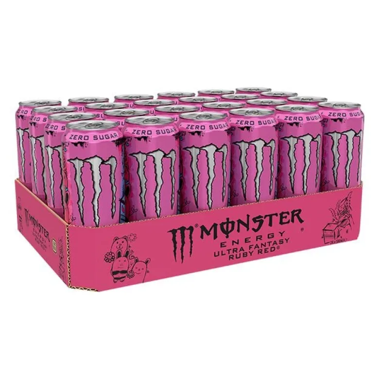 24 x Monster Energy Ultra Fantasy 50 cl Ruby Red 2 kr pant