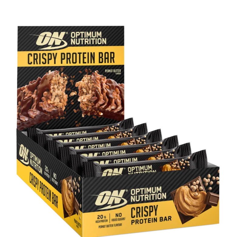 10 x Optimum Protein Crisp Bar, 65 g, Peanut Butter