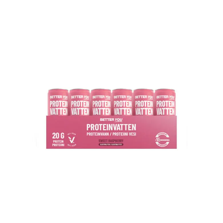 24 x Proteinvatten Elektrolyt 330 ml Hallon