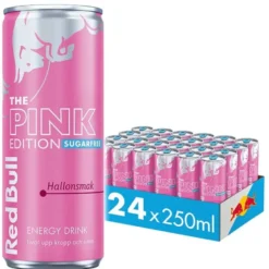 24 x Red Bull Energidryck, 250 ml, Sockerfri pink Edition