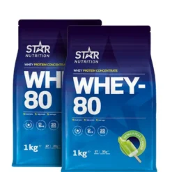 2 x Whey-80 Vassleprotein 1 kg
