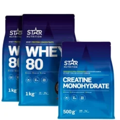 2 x Whey-80 Vassleprotein + Kreatin monohydrat